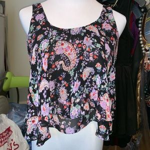 Floral chiffon shirt